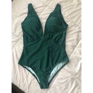 Hunter Green One Piece Swimsuit